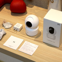 小米 米家 智能摄像机外观展示(接口|适配器|供电线|尺寸|主机)