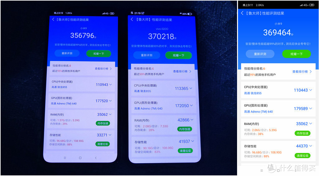 是否真像各自说的那么好？小米9、iQOO手机横向体验评测