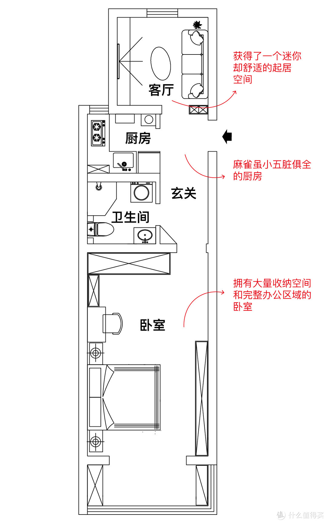 50㎡条头糕老公房改造，大卧小厅实现“形式简单·功能考究”