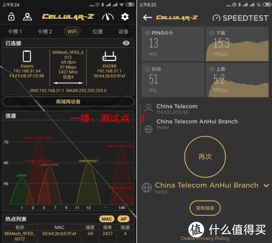 楼上楼下8个房间逐个测，小米路由器Mesh小体验