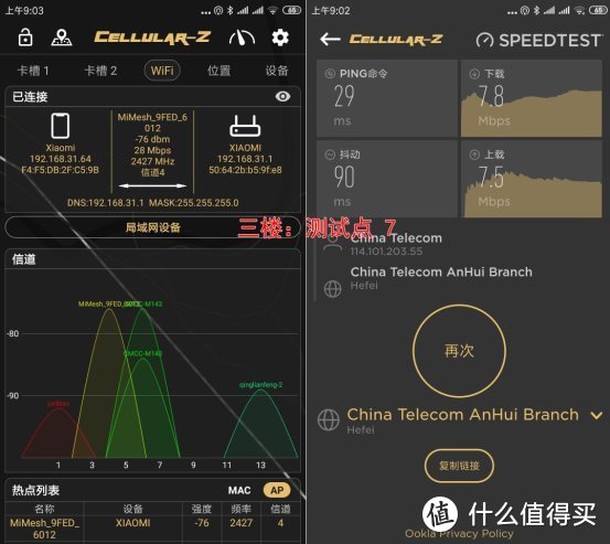 楼上楼下8个房间逐个测，小米路由器Mesh小体验