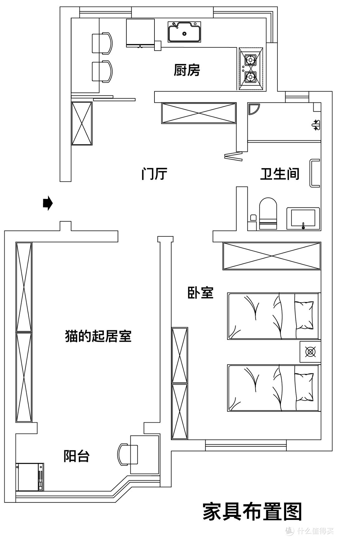 67㎡两室一厅，为了9只猫，她的家里“空无一物”