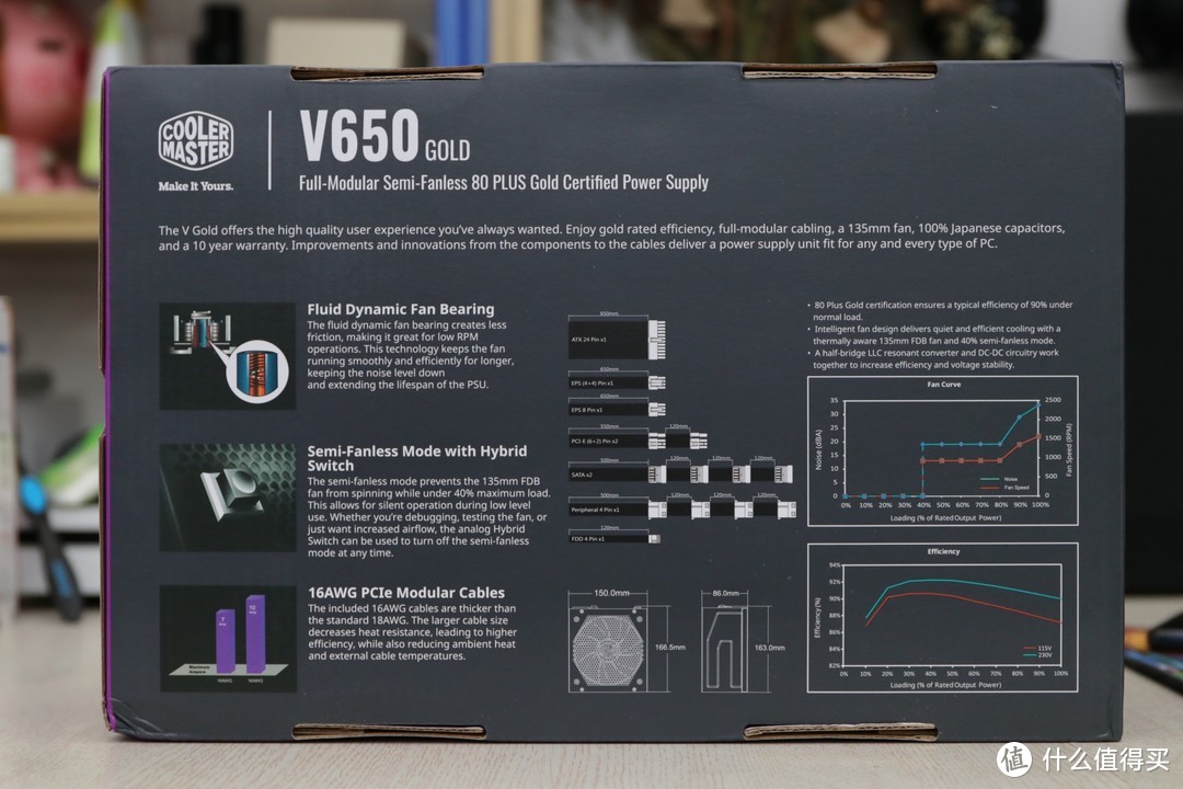 澎湃动力，十年质保 酷冷至尊V650 GOLD全模组电源开箱体验