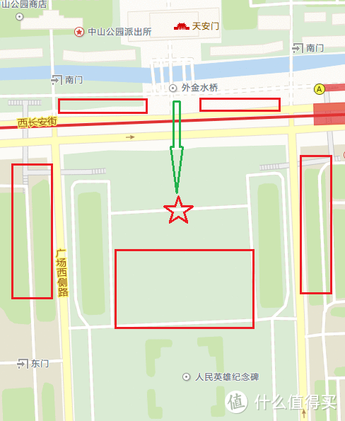 红框为游客参观区域