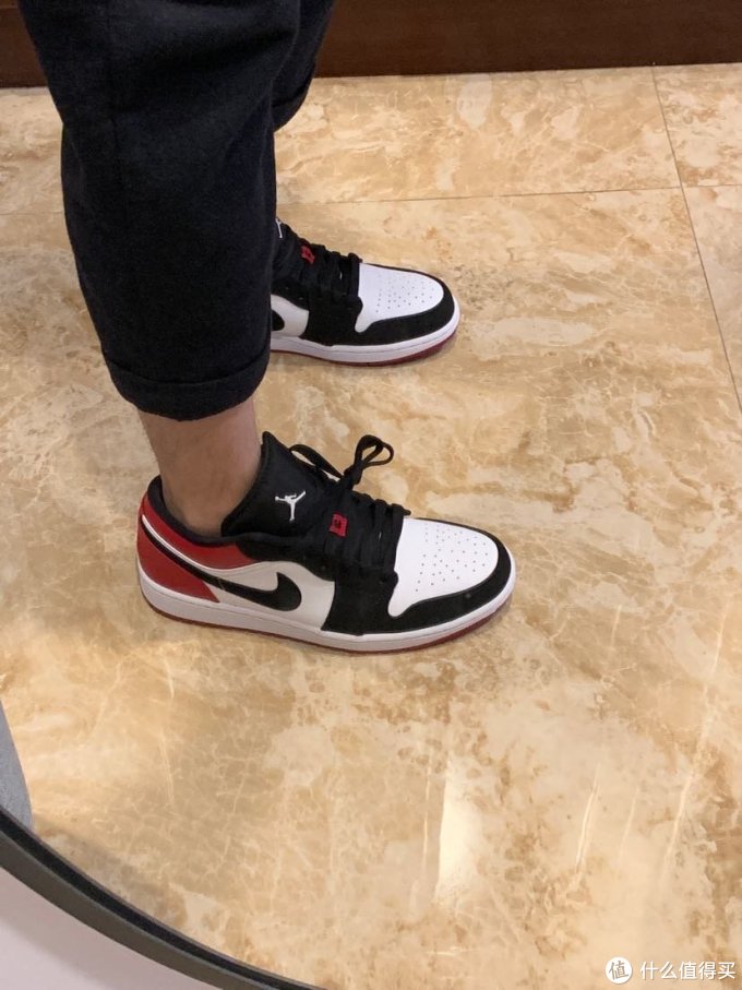 开箱篇十一 Air Jordan 1 Low Black Toe 低帮黑脚趾开箱 篮球鞋 什么值得买