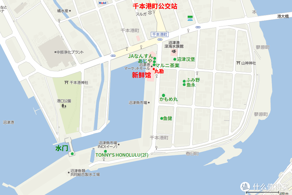 沼津港及周边地区的google地图