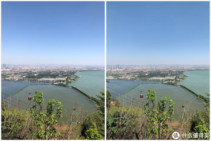 白天远景对比(1x,左iphone x 右iphone xs max)