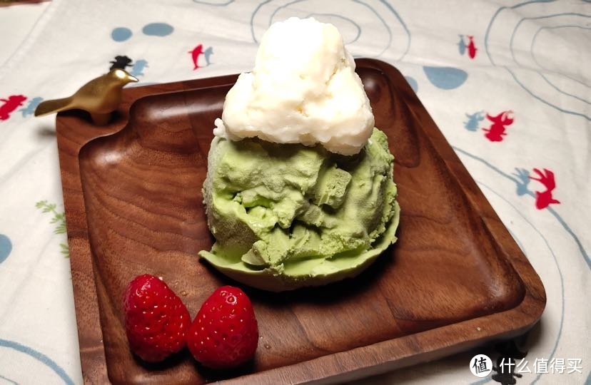 留住春末的富士山----好吃又好做的抹茶棉花糖冰淇淋