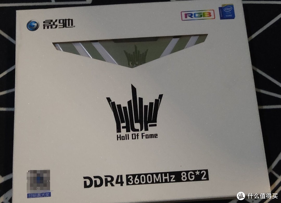 影驰 名人堂DDR4 3600 8Gx2 16G开箱组AMD YES翻车