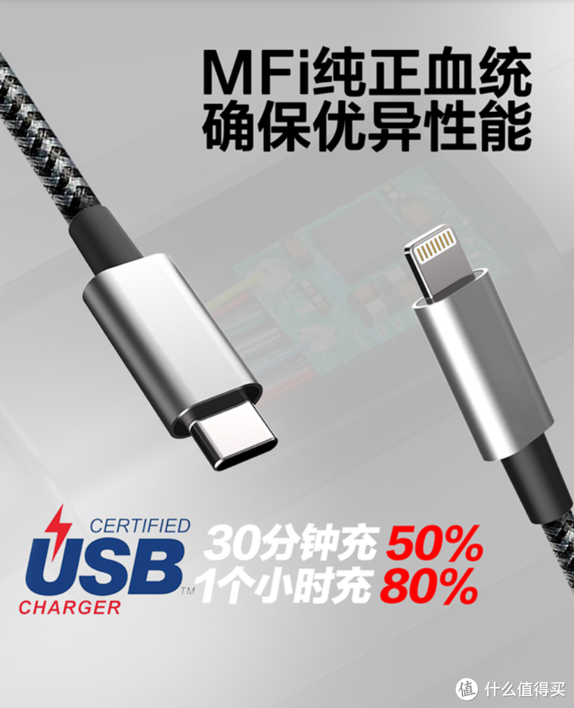 抛弃phone自带充电器充电，来试试更快的充电方式1--iDARS USB-C To Lightning MFi认证编织快充线体验