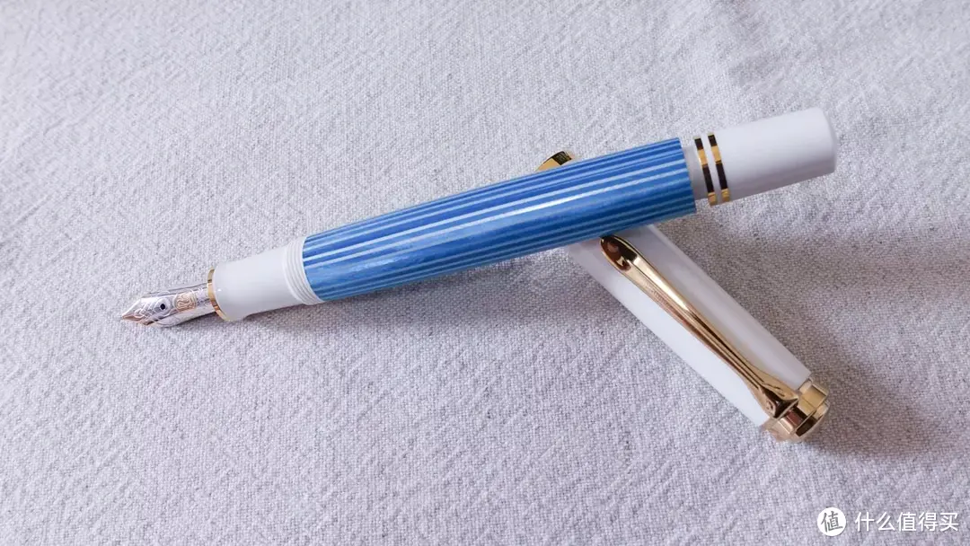 Pelikan百利金M600绿松石蓝条限量款钢笔F尖使用评测