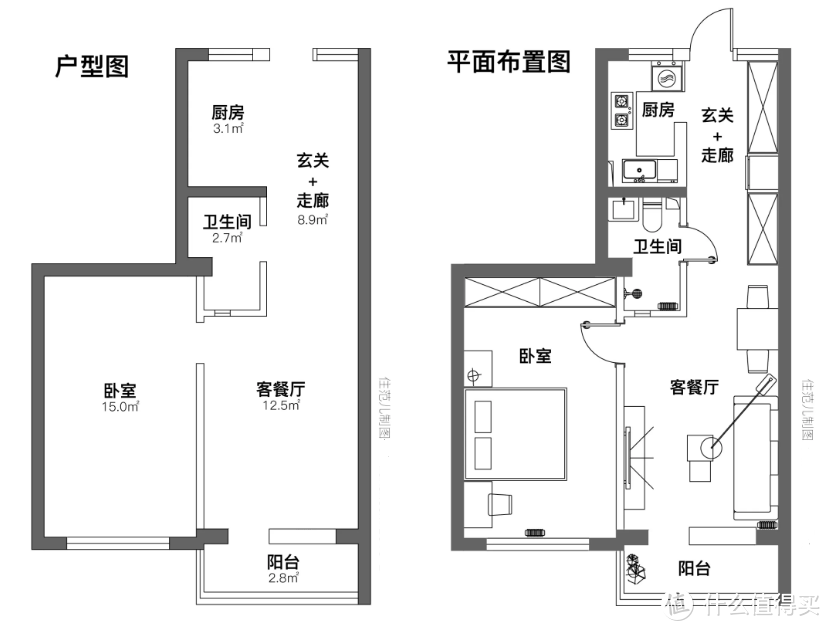 卫生间窗和玄关窗没什么用，被封上了