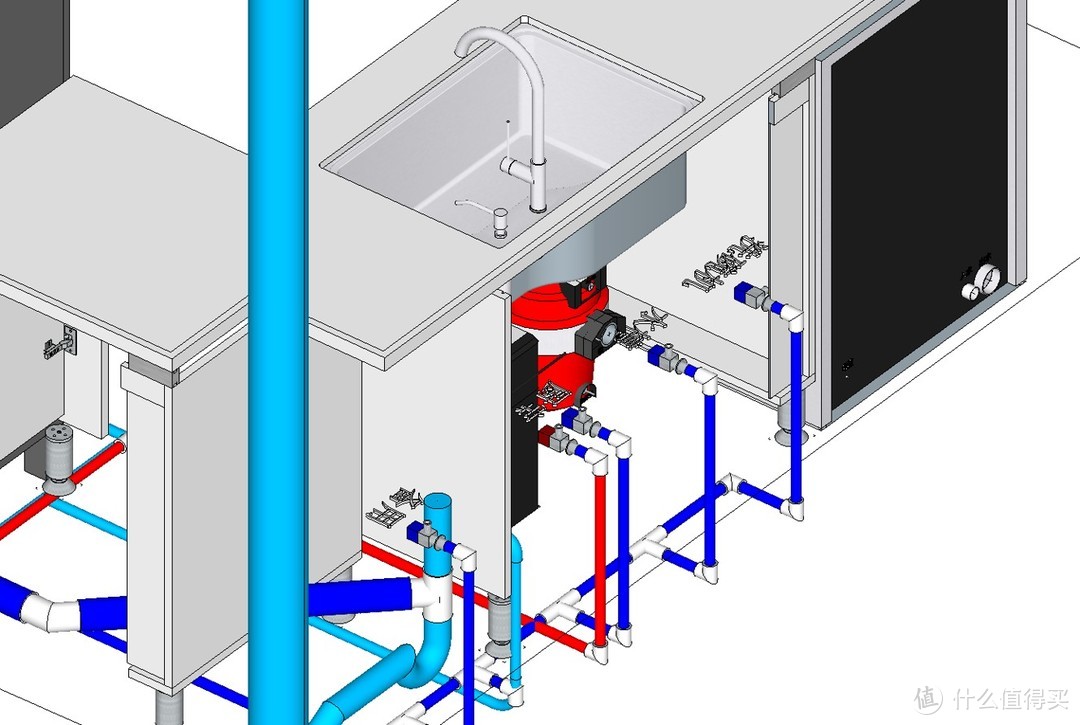水槽柜下电器与水路