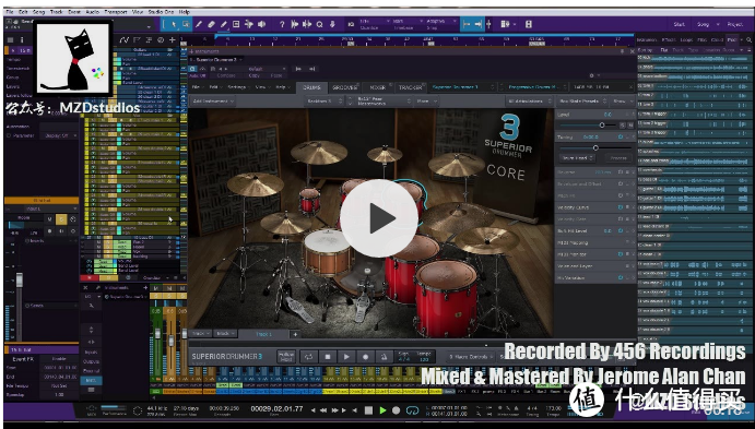 摇滚金属一键混音|只用Superior Drummer3内置插件混音制作前卫金属核/Djent是什么样的感觉？|MZD Studios