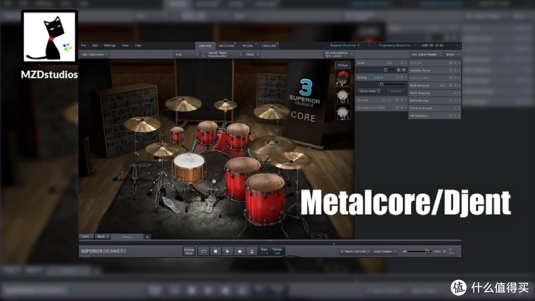 摇滚金属一键混音|只用Superior Drummer3内置插件混音制作前卫金属核/Djent是什么样的感觉？|MZD Studios