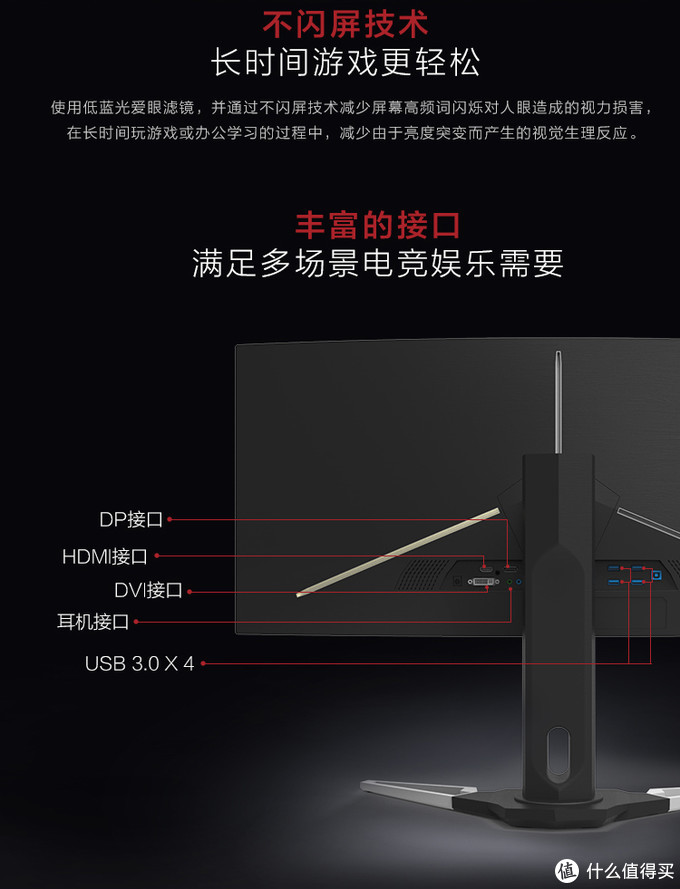 雷神TR-C34H144 34寸曲面带鱼屏显示器开箱