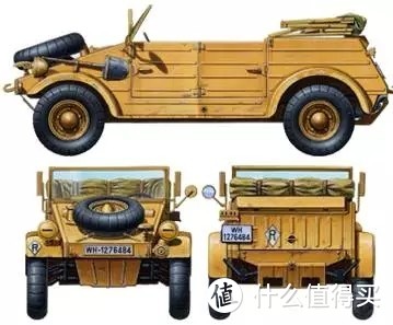 德军非洲军使用的桶车，为适应沙漠环境装备了气球轮胎（无较深花纹）
