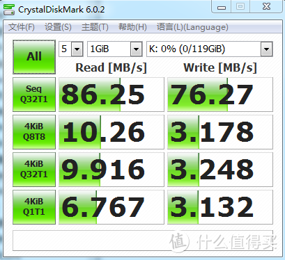 而667x的写入速度是76MB/S