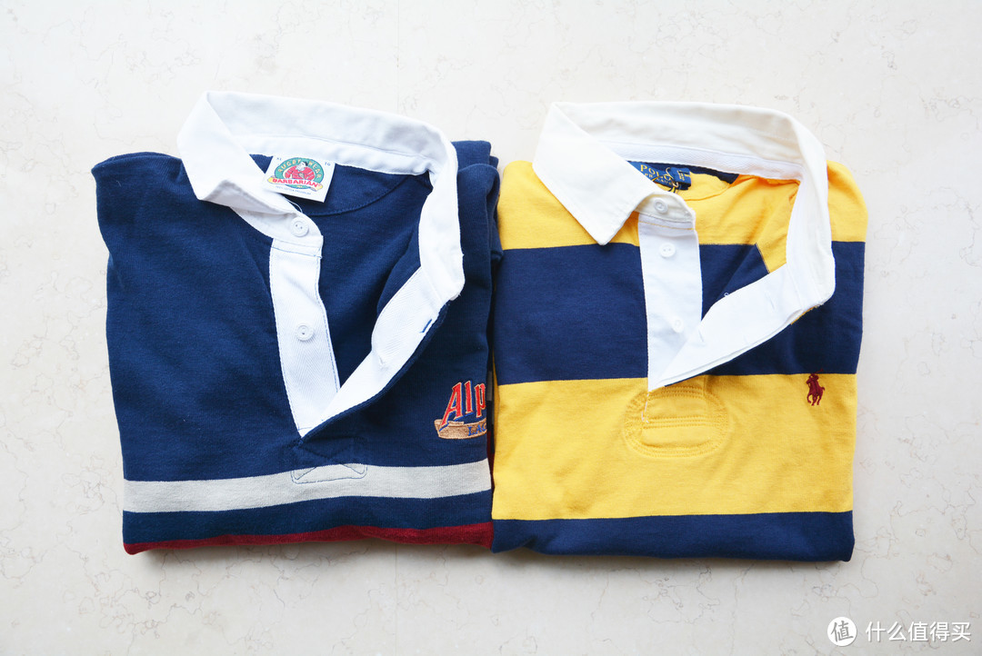 3件 Rugby 针织衫：UNIQLO X Engineered Garments、BARBARIAN、POLO RALPH LAUREN