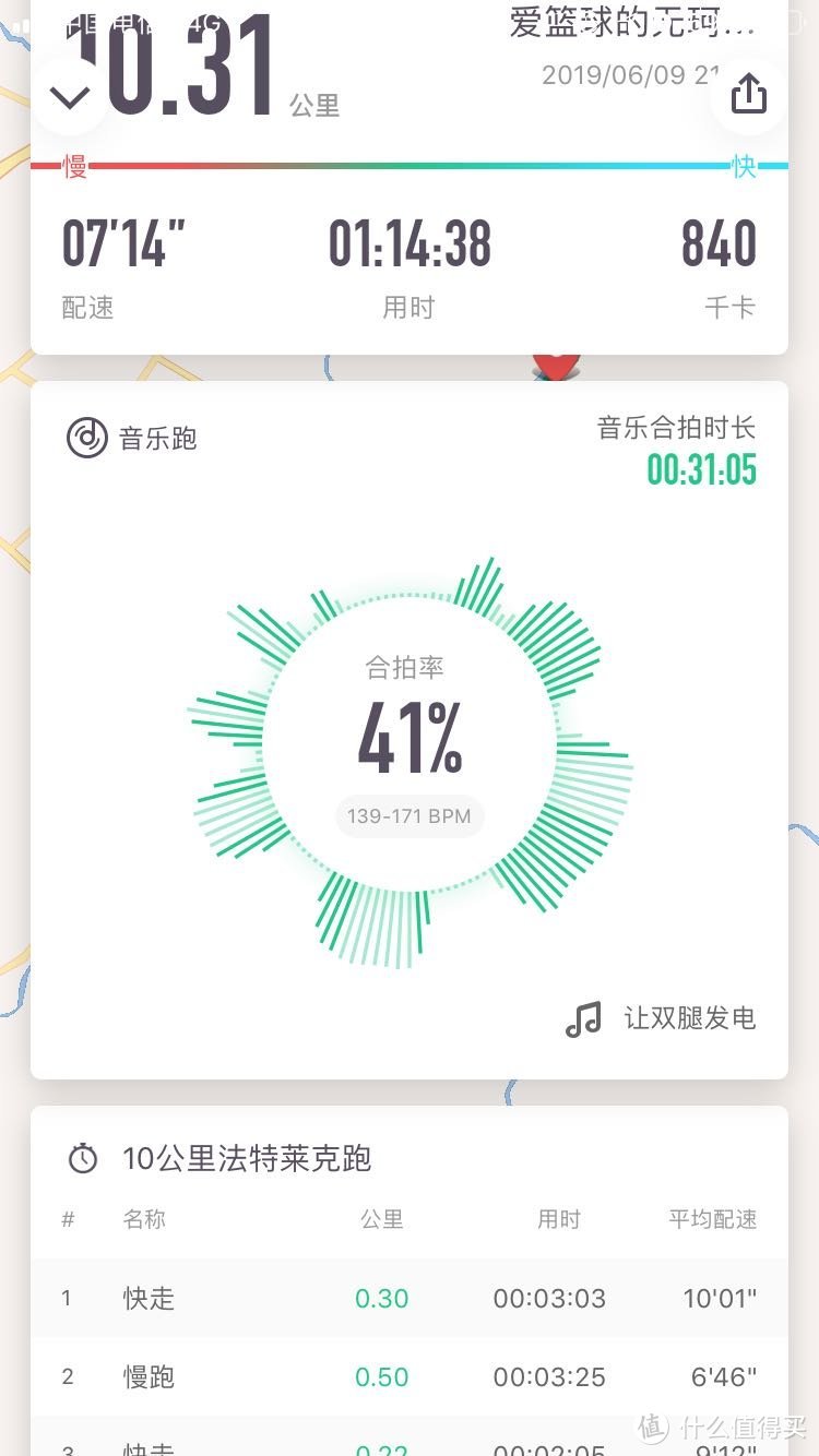 最后上一张昨晚跑步的成果