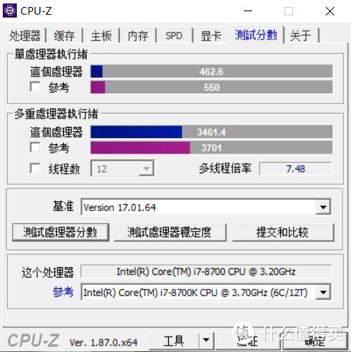 与8700k的对比