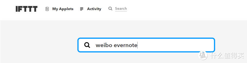 在搜索框输入：weibo evernote