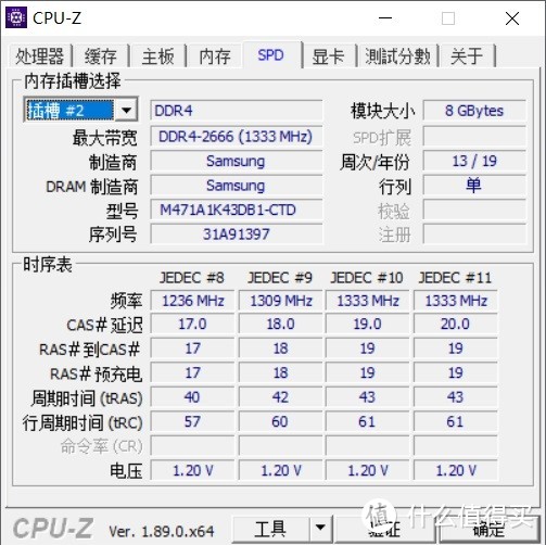 原厂内存默认插在插槽1