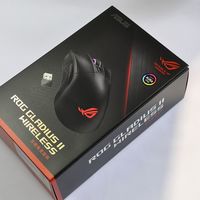 华硕 ROG Gladius II 大G二代 游戏鼠标外观展示(侧裙|按键|接口|脚贴)