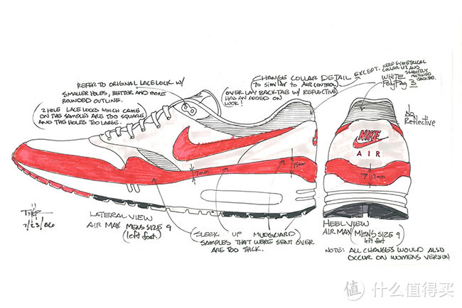 清新不失个性 Nike 耐克将推出air Max 1 Tinker 手稿配色运动鞋 休闲运动鞋 什么值得买