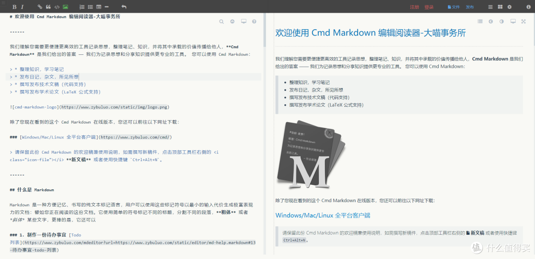大喵事务所篇二 效率优选 我喜欢的markdown写作工具 服务软件 什么值得买