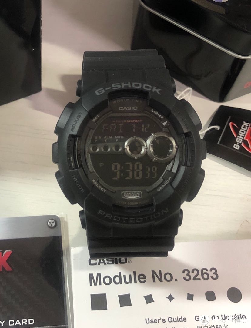 最新热搜!亚马逊412元狂欢价-G-SHOCK蓝底手表GD-100-1B开箱评测