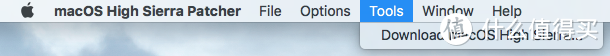打开macOS High Sierra Patcher Tool在菜单里面选择下载系统