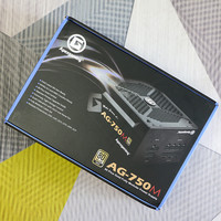 美国艾湃电竞AG-750M电脑电源开箱晒物(主机|模组线|螺丝|风扇|散热孔)