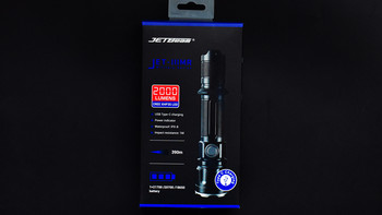 杰特明 JET-IIIMR 战术手电开箱晒物(开关|充电线|尾盖|接口|指示灯)