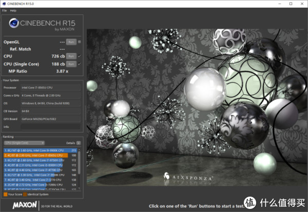 CINEBENCH R15测试