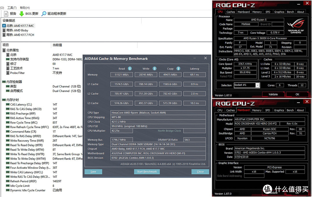 华硕ROG Crosshair VIII Hero主板搭配R5 3600X详测及超频经验分享