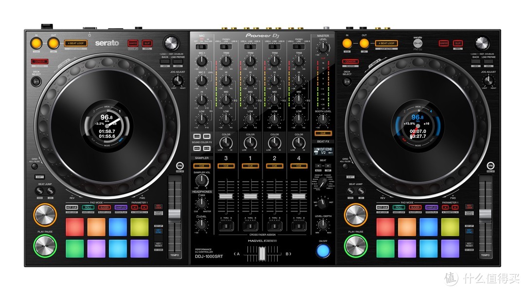 DDJ-1000SRT Serato DJ Pro的4通道专业表演DJ控制器