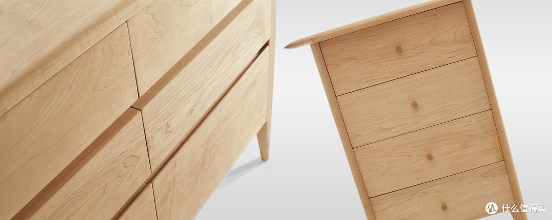 细肌理与良好的自然光泽意味着硬枫木不仅看上去细腻，摸上去手感也非常细腻