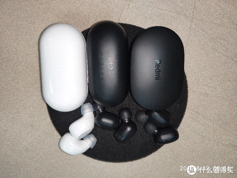 百元内TWS蓝牙耳机PK：红米airdots/嘿喽GT1/疯米W1青春