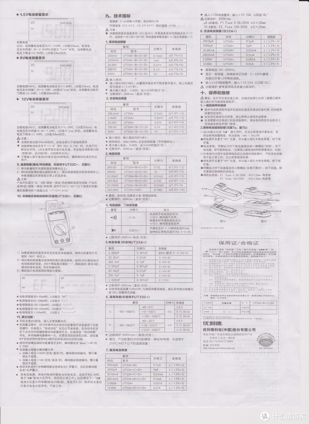 杂工的工具篇一 新入的万用表uni T优利德ut33b 本站首晒 五金工具 什么值得买