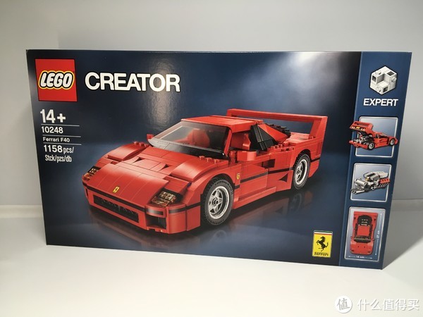 LEGO 10248 F40 乐高开箱展示】尺寸|颗粒|侧裙|座椅|仪表盘_摘要频道_