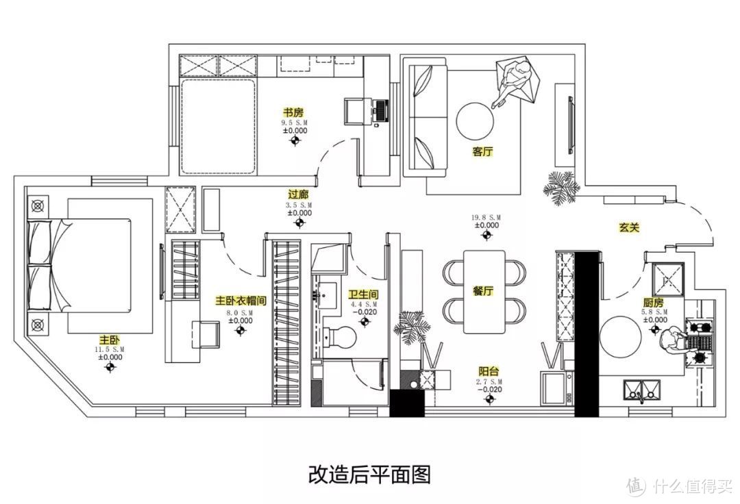 墙不能拆、梁不能砸，这个68㎡三居老房还有救么？