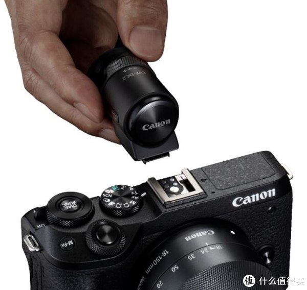 EOS M6 Mark II可安装EVF-DC2电子取景器（需另购）