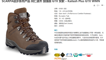 SCARPA Kailash Plus GTX 徒步鞋细节展示(鞋头|鞋带|鞋带|鞋带|中底)