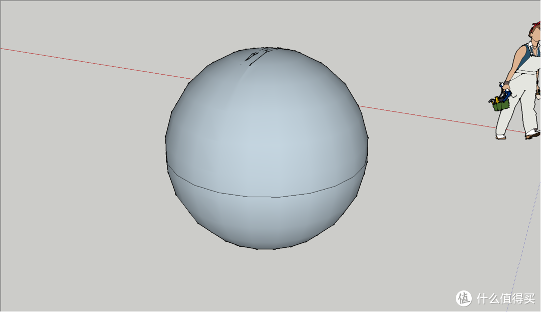 点击竖直的圆平面，即可得到一个球体