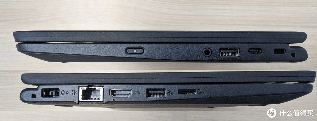 侧边接口：从左到右，从上之下分别是电源按键、3.5mm音频接口、USB3.0、type-c（全功能支持充电及视频输出，非雷电3）、安全锁孔、电源接口、RJ45网线接口、HDMI、USB3.0（支持关机充电）、多合一microSD读卡器