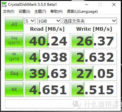 插入电脑上测试了下读写速度