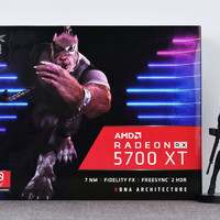 讯景XFX RX 5700XT黑狼版显卡外观展示(风扇|logo|背板|接口)