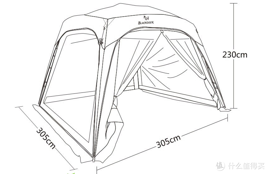 夏季自驾露营的高B格神器——黑鹿彩虹防虫天幕测评