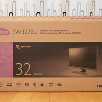 明基EW3270U显示器外观细节(显示屏|电源线|说明书|底座|尺寸)